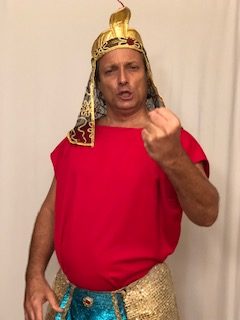 David Presler as the Egyptian Pharaoh